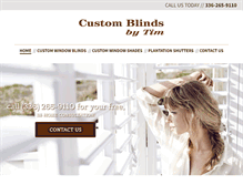 Tablet Screenshot of customblindsnc.com
